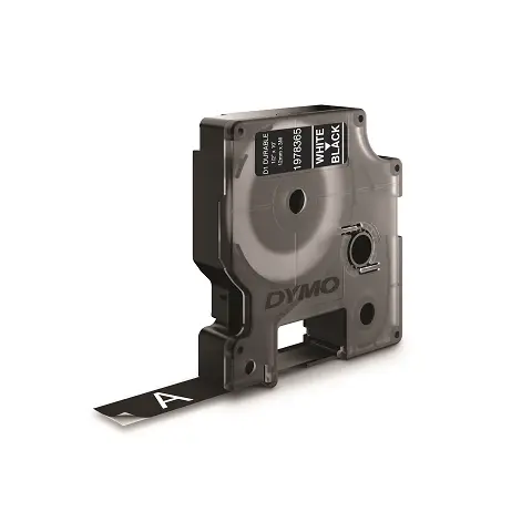 Dymo taĹ›ma do drukarek etykiet, D1 Durable | 12mm x 3m | biaĹ‚y/czarny